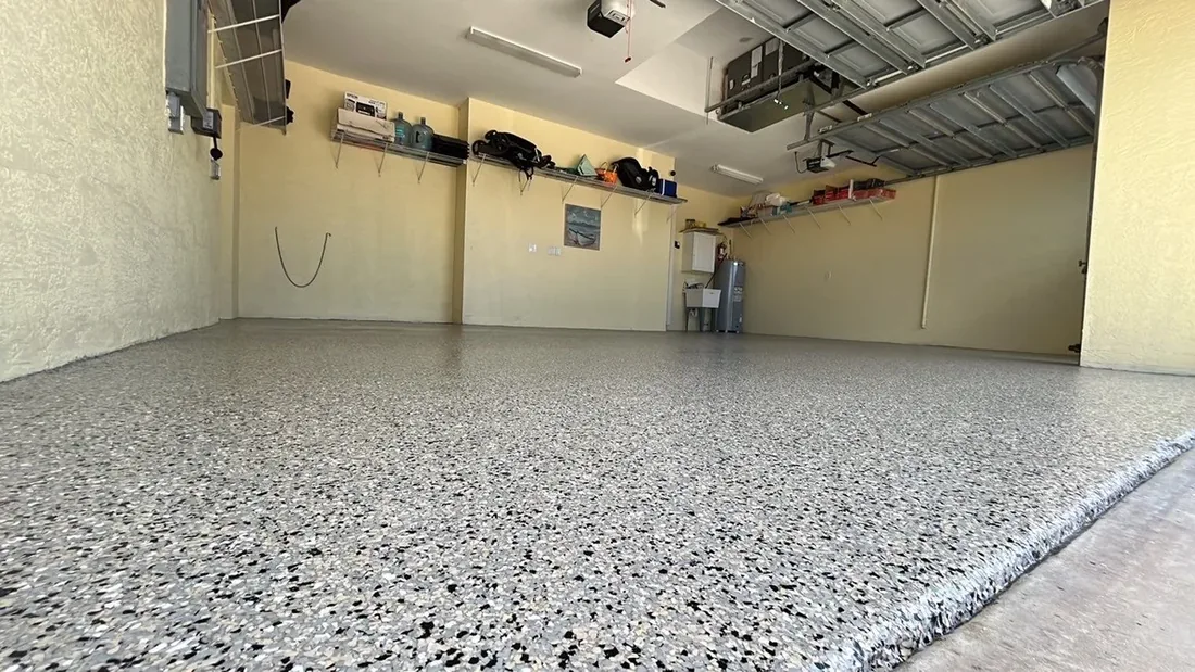 The Coating Crew garage floor project 1