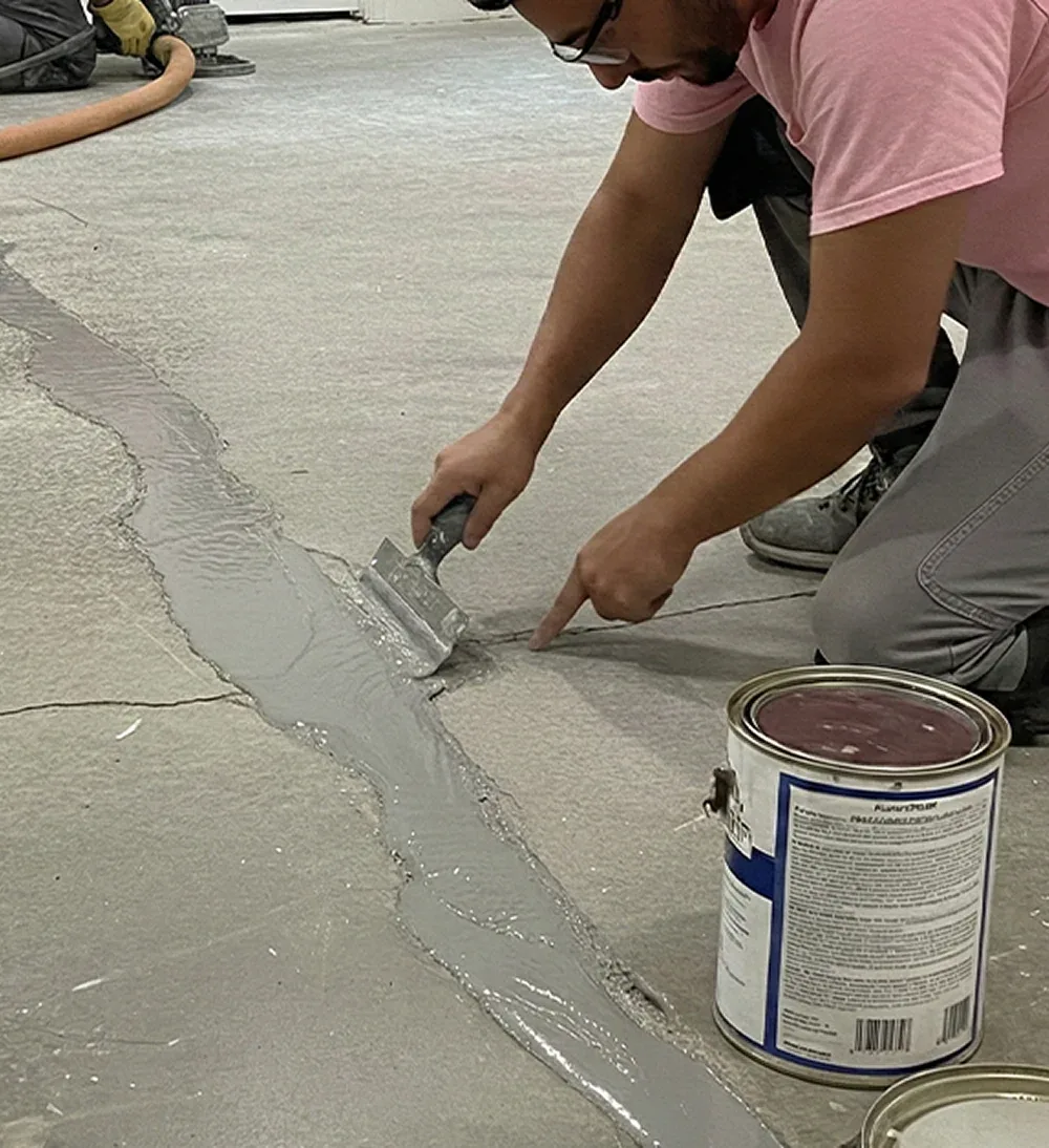 Repairing cracks and pits