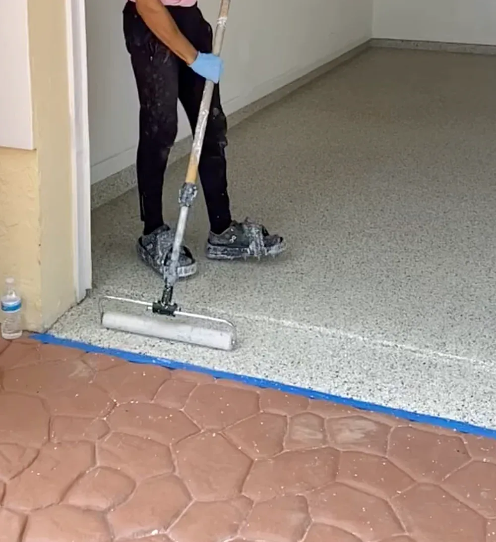 Sealing the finished garage floor